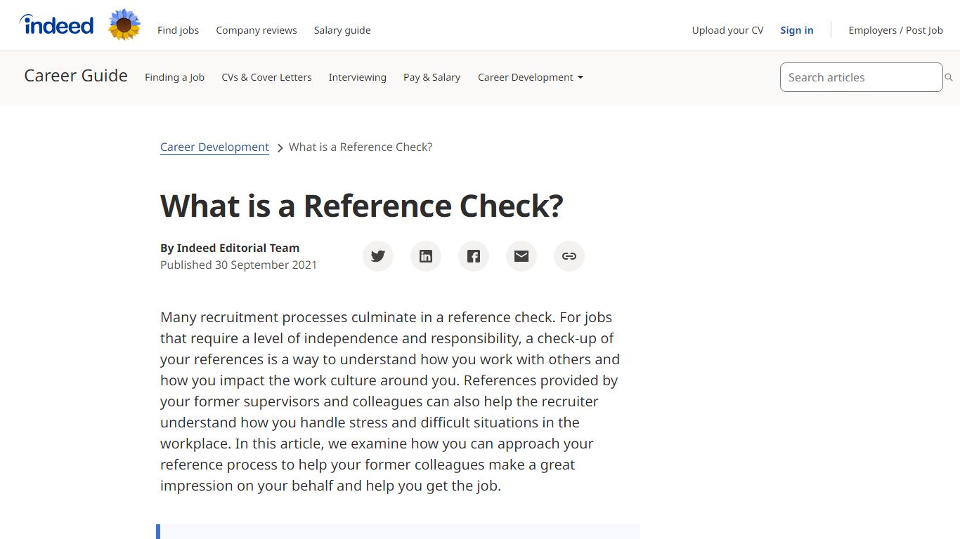 What is a Reference Check? | Indeed.com UK